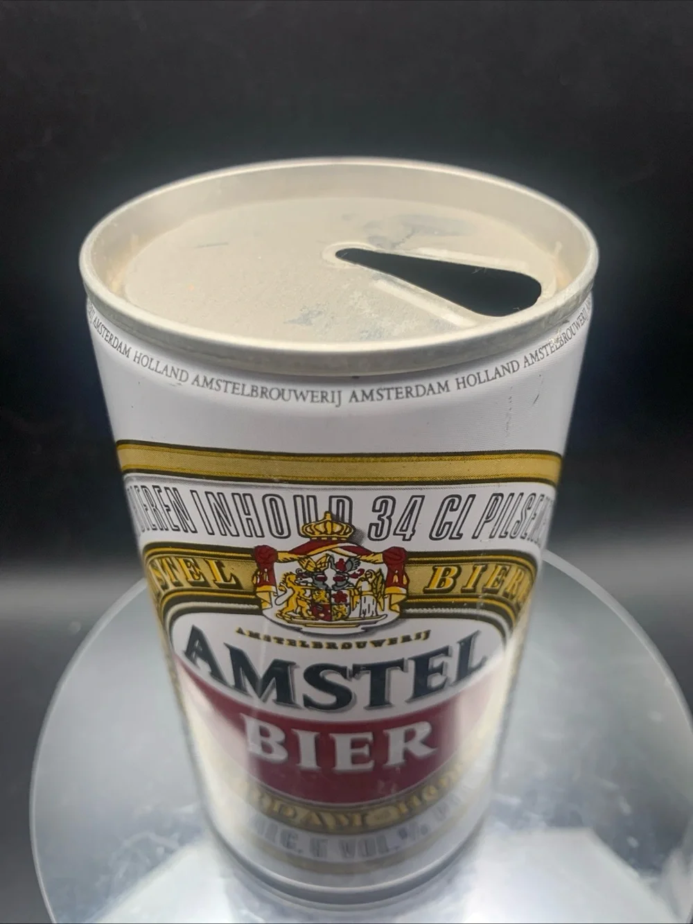 Vintage Beer Can Amstel Bier Beer Empty Steel Can Netherlands